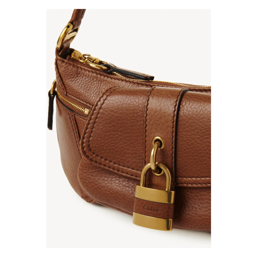 Chloé Bruin Leren Schoudertas Brown Dames