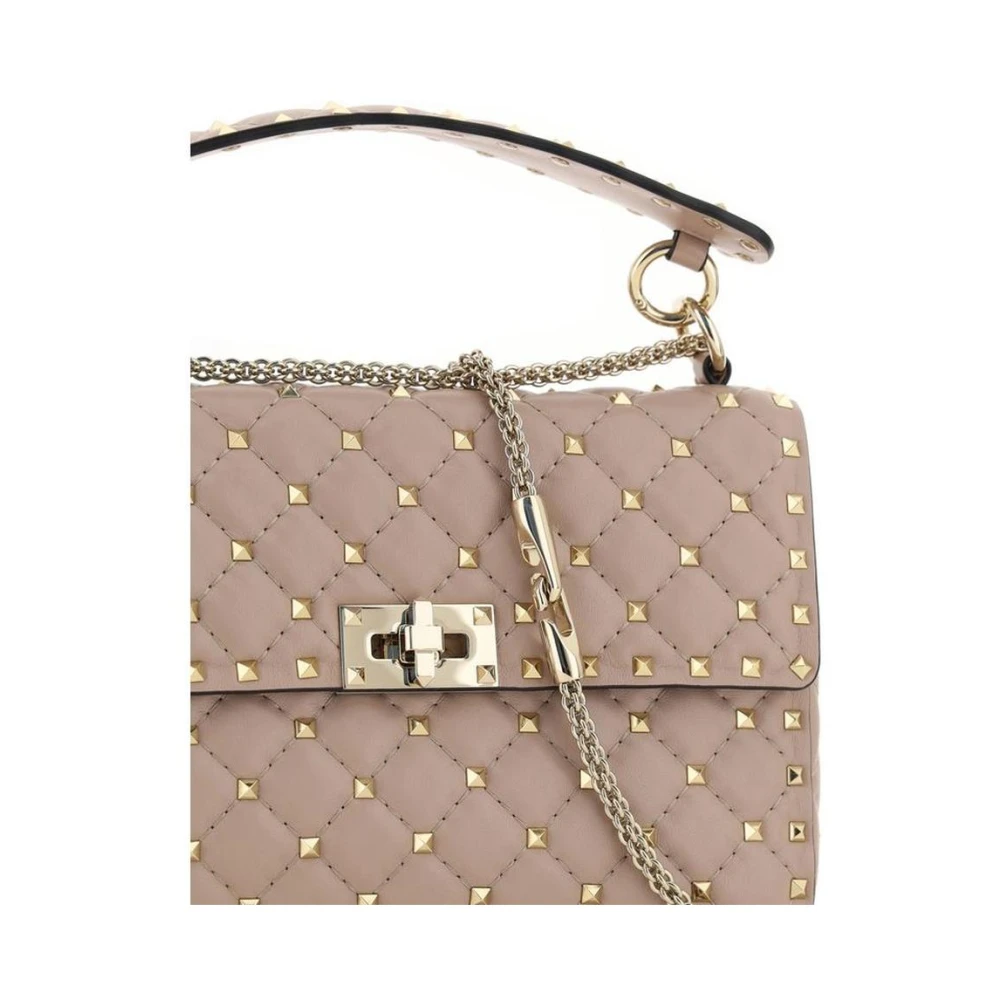 Valentino Garavani Gestikte Schoudertas met Studs Pink Dames