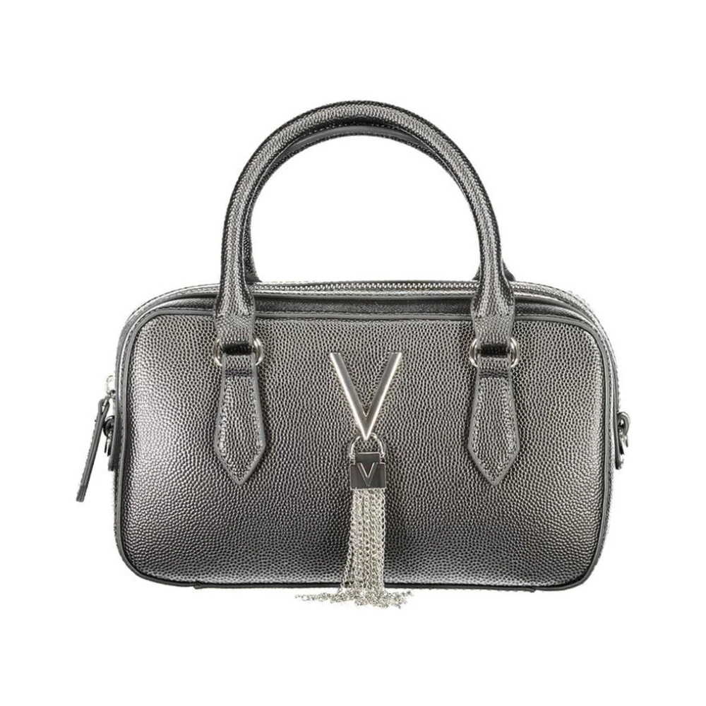 Valentino , Handbags, Female, Gray, One Size, Pebble Grain Vlock Satchel