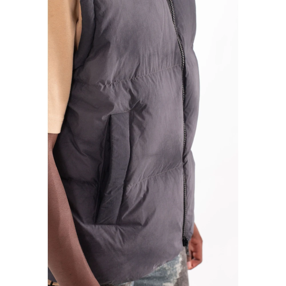 Diesel Faded Puffer Vest voor vrouwen Black Heren