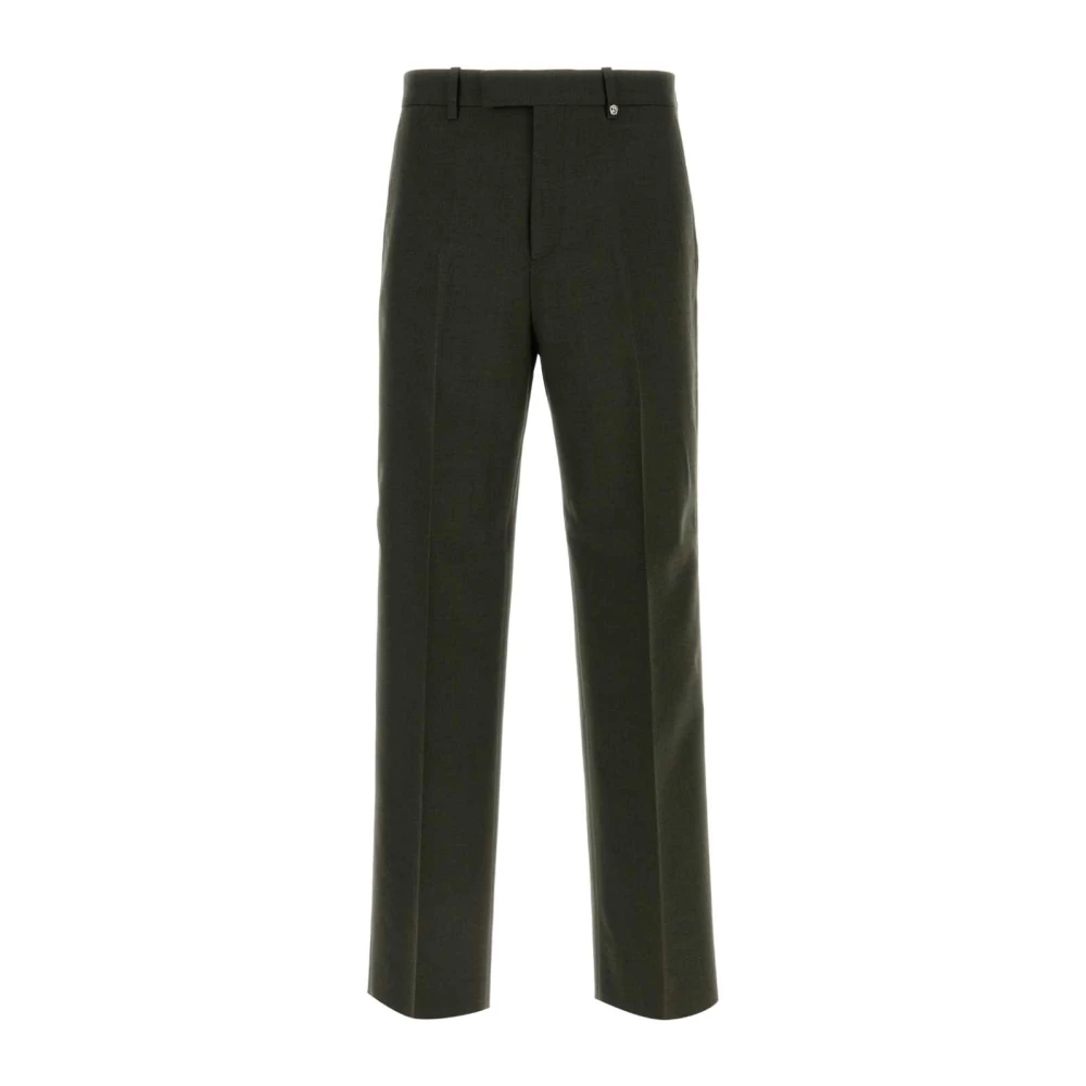 Burberry Men's Green Wool Trousers - Suit Trousers - Xl - Trousers