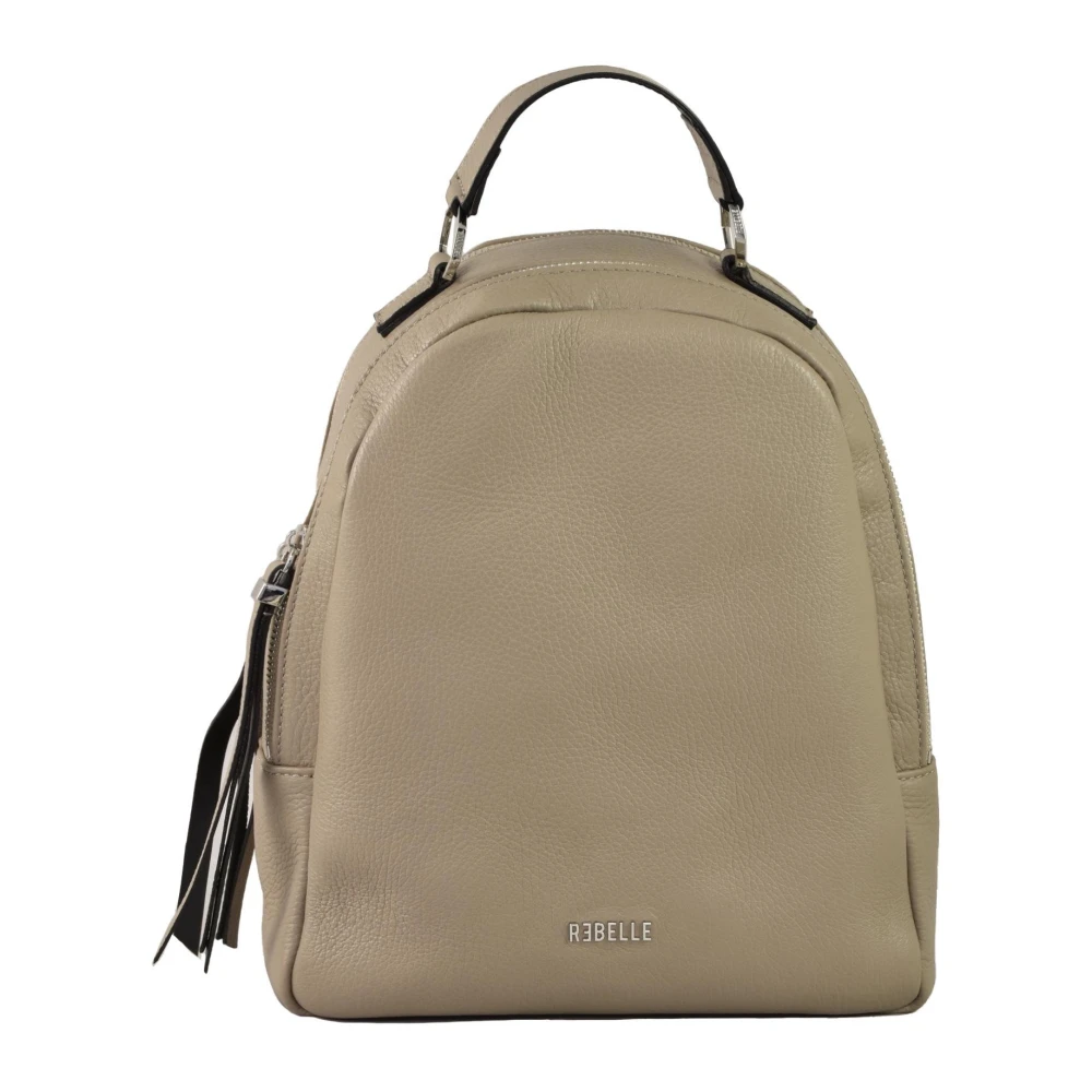Rebelle Leren rugzak 100% echt Beige Dames