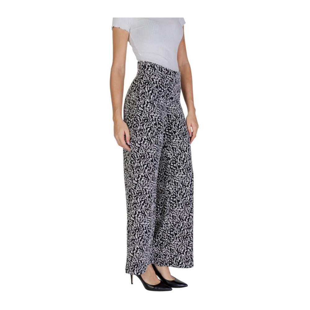 Ichi Zwarte Stretch Polyester Blend Jeans Black Dames