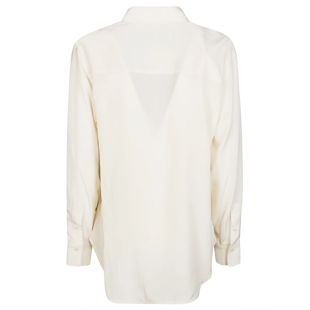 Victoria Beckham Gerimpeld Overhemd Beige Dames