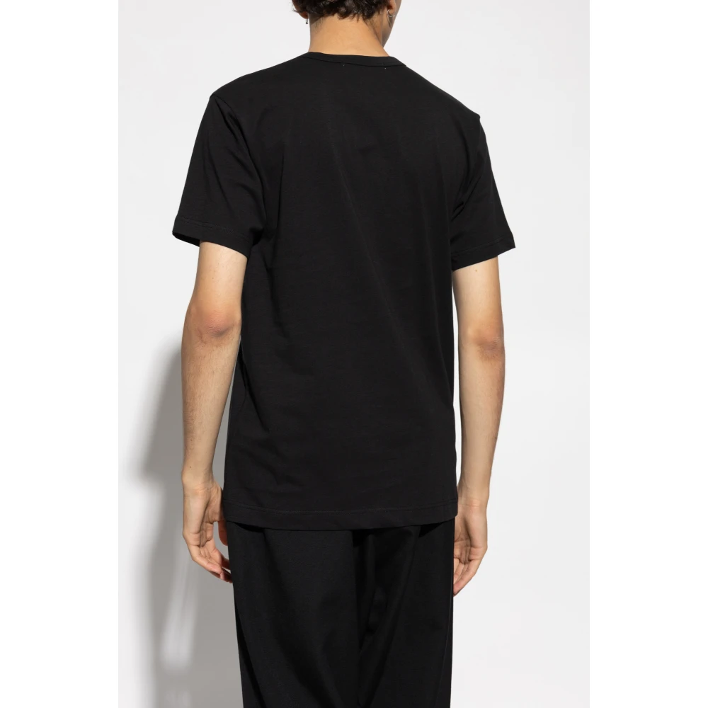 Comme des Garçons T-shirt met patch Black Heren