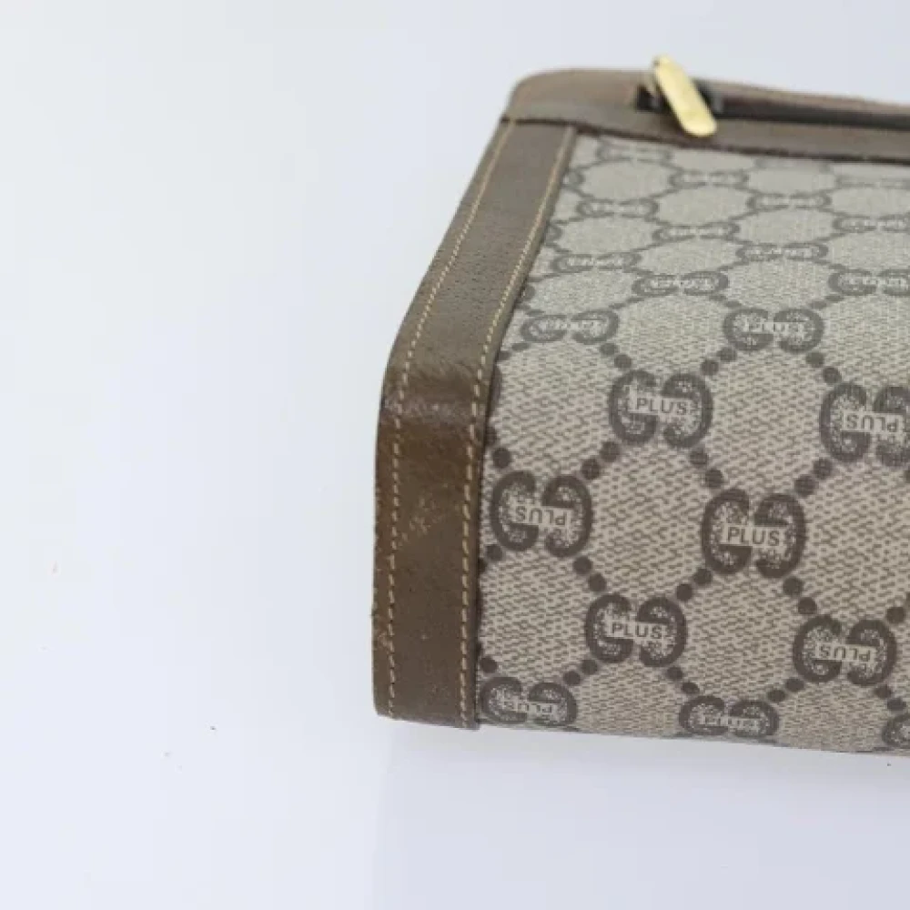 Gucci Vintage Pre-owned Leather clutches Beige Dames