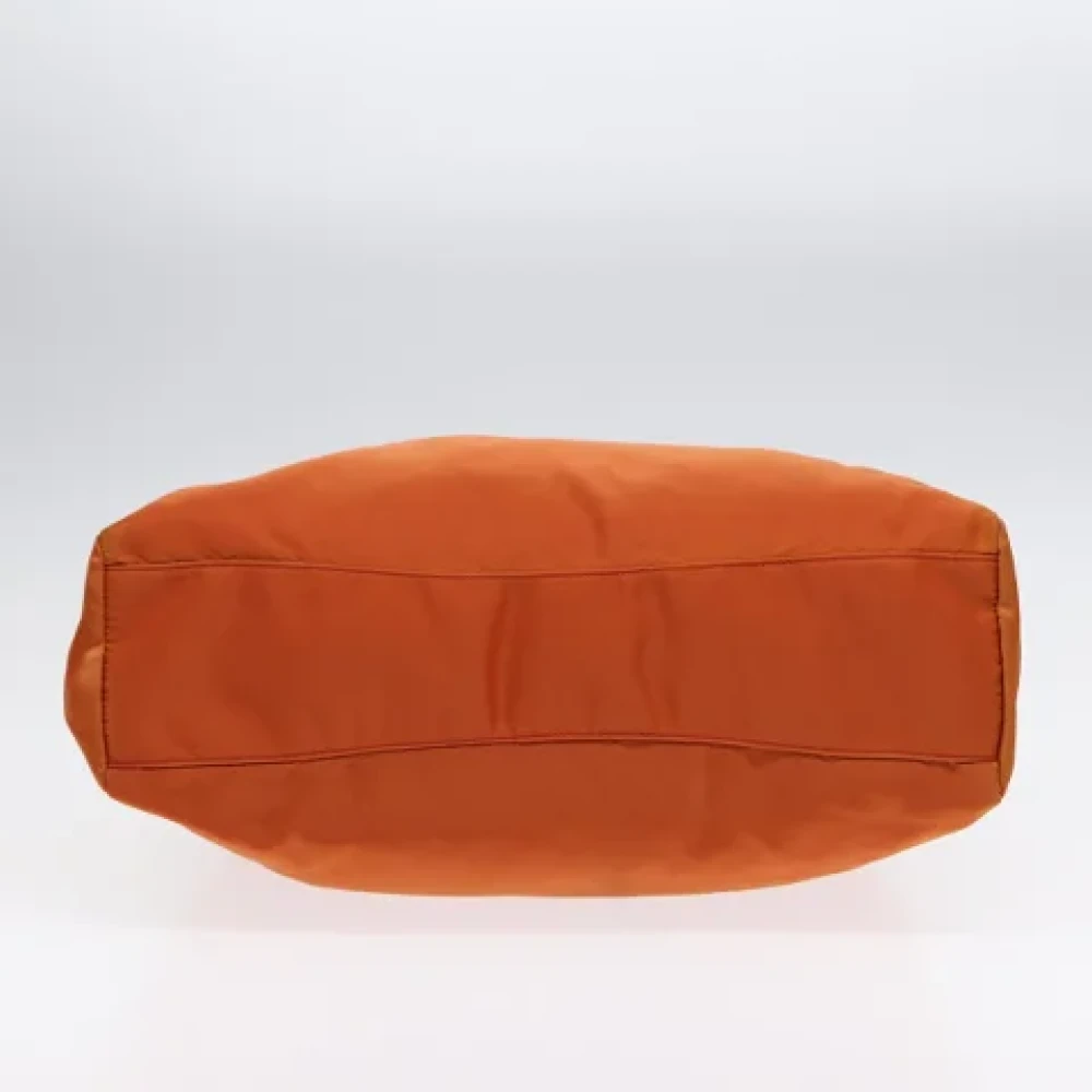Prada Vintage Pre-owned Leather handbags Orange Dames