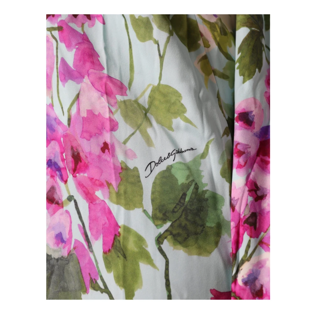 Dolce & Gabbana Bloemenzijden wikkeljurk met riem Multicolor Dames
