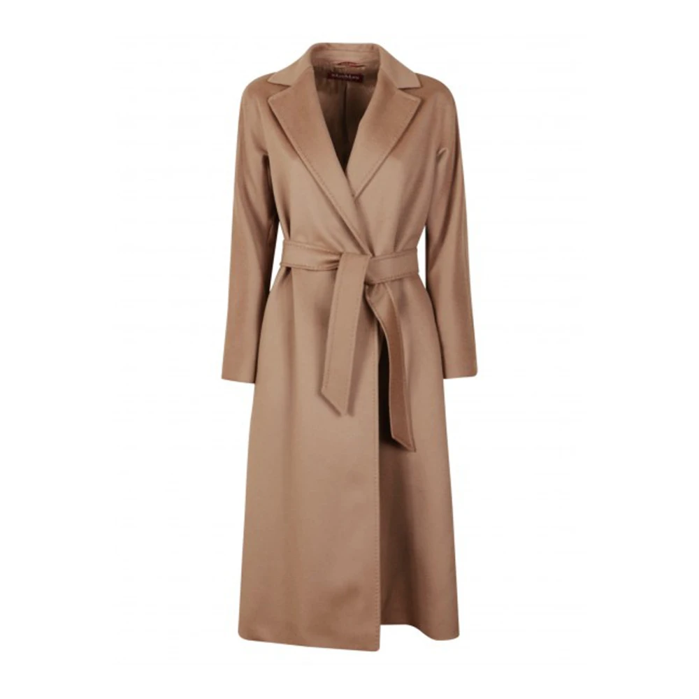 Max Mara Studio Kameelwollen Jas Brown Dames