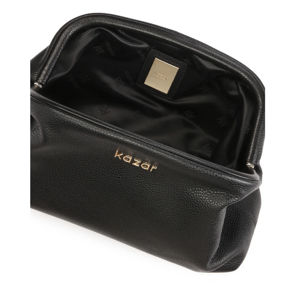 Kazar Zwarte clutch tas om in de hand te dragen Black Dames