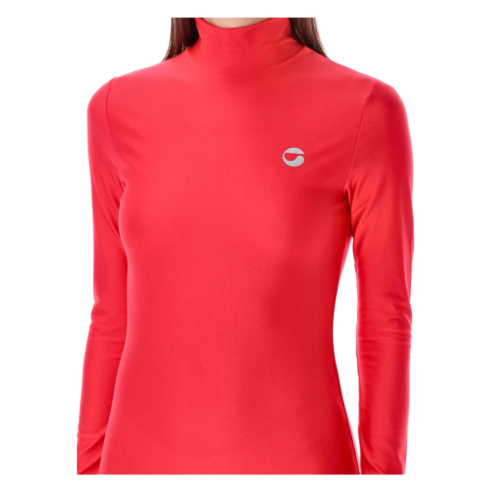 Coperni Rode High Neck Mini Jurk Aw24 Red Dames
