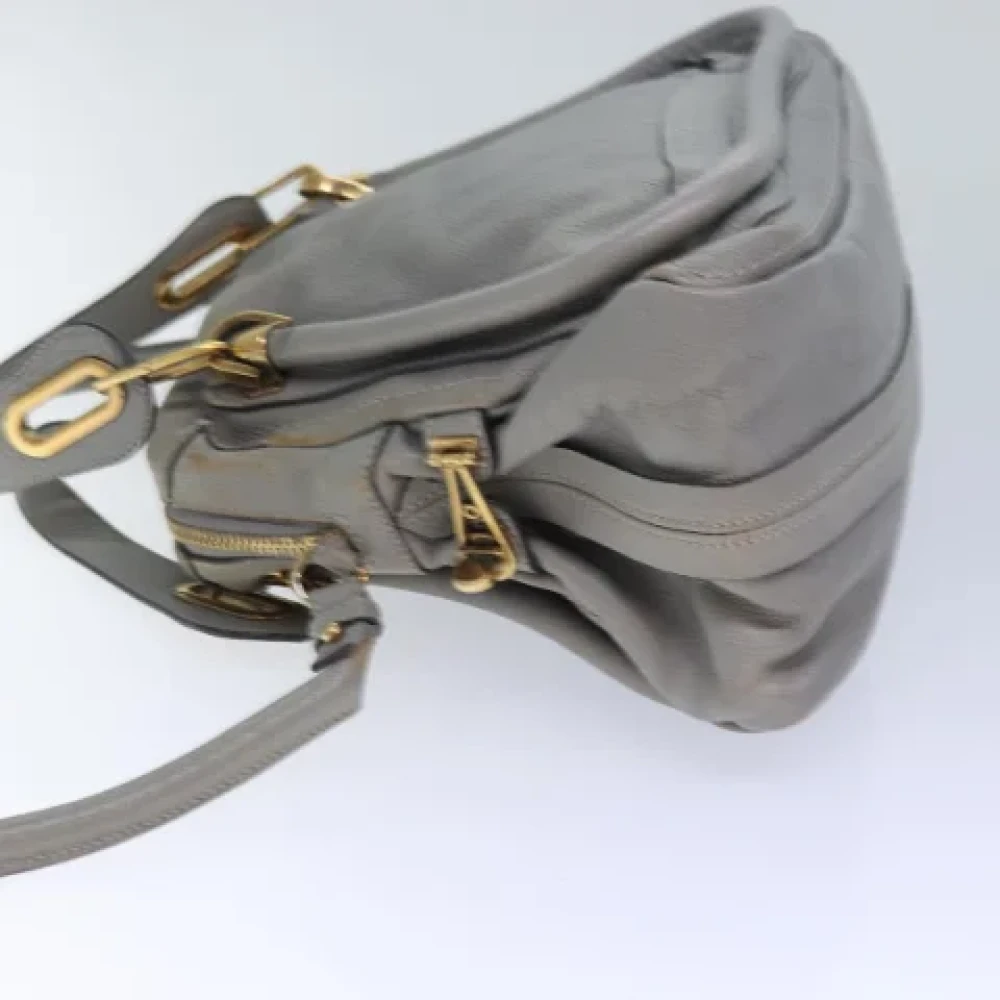 Chloé Pre-owned Leather handbags Gray Dames