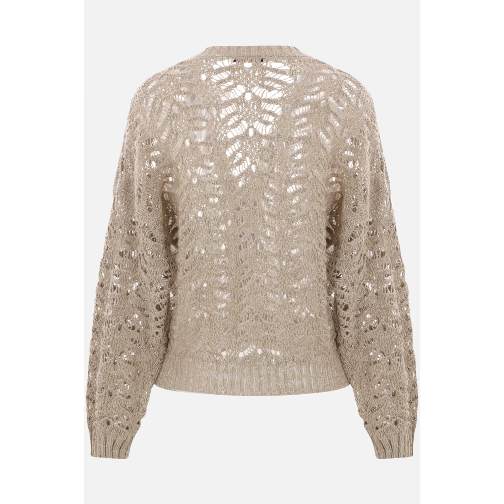 BRUNELLO CUCINELLI Beige Paillet Cardigan Sweater Beige Dames