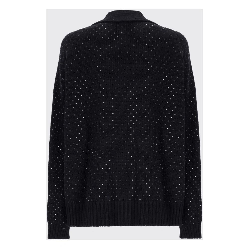 Laneus Cardigan Hotfix Black Dames