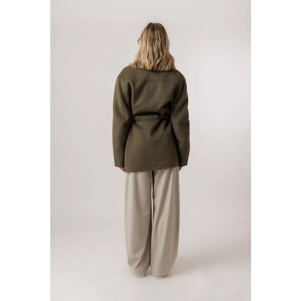 Samsøe Zeeschildpad Oversized Jas Green Dames