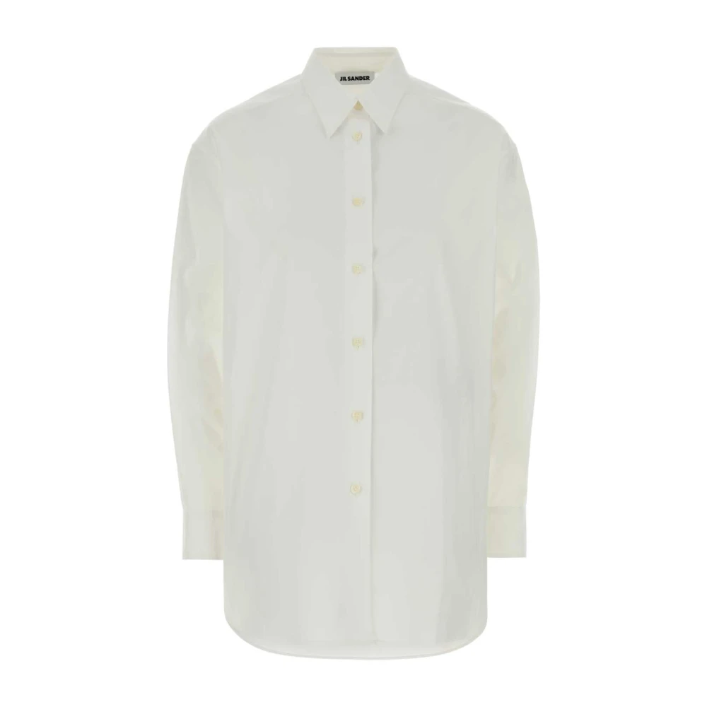 Jil Sander Women's White Shirts, Xs, Poplin Oversize Shirt