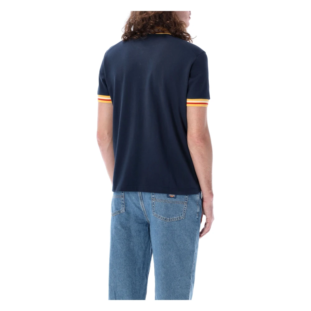 Wales Bonner Navy Jersey Sun Polo Shirt Blue Heren