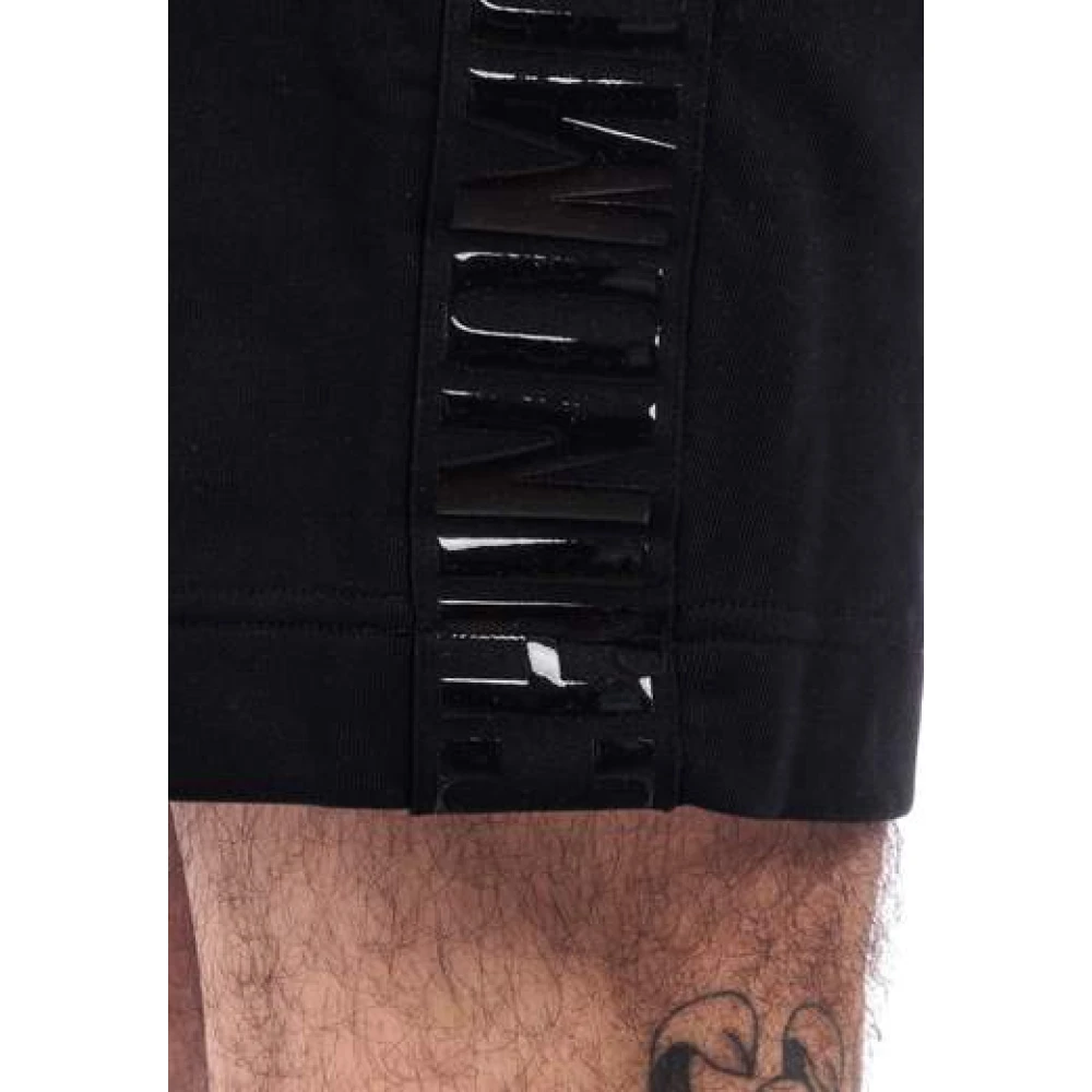 Moschino Zwarte Katoenen Regular Fit Shorts Black Heren