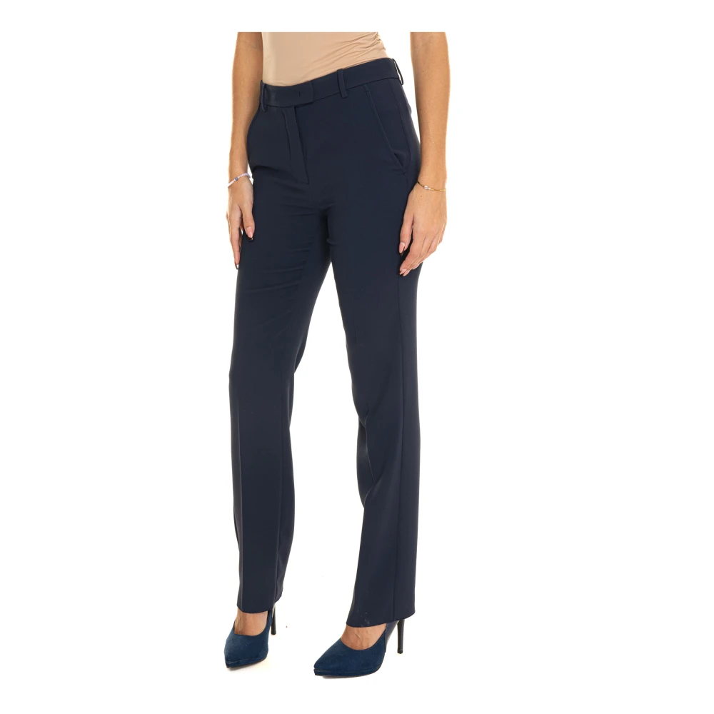 Emporio Armani Slim Fit Casual Broek Blue Dames