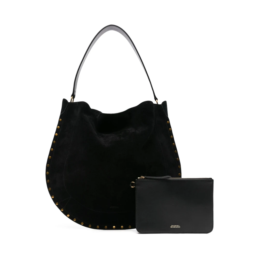 Isabel marant Zwarte Suède Schoudertas met Studs Black Dames