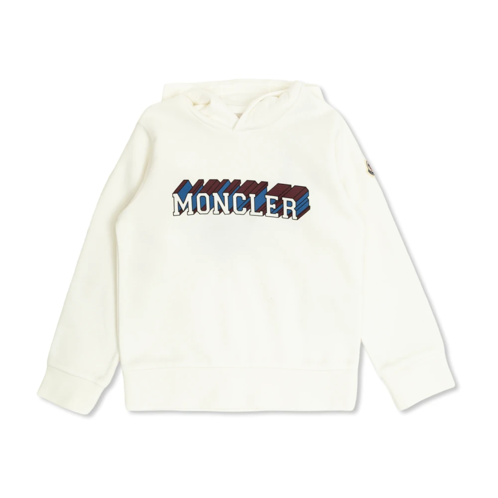 Moncler Unisex Kids White Hoodie - Kids Sweatshirts - 8 Y - Kids