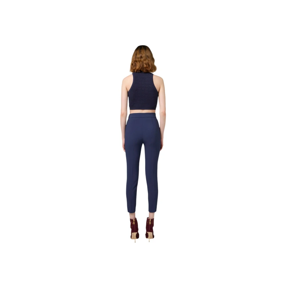 Elisabetta Franchi Stijlvolle Broek voor Vrouwen Blue Dames