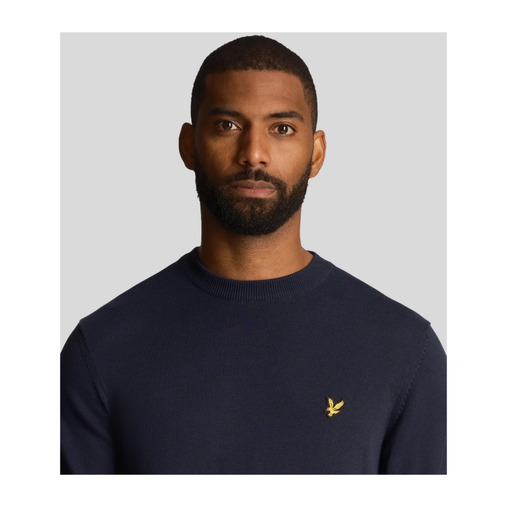 Lyle & Scott Gestreept T-shirt met textuur Blue Heren