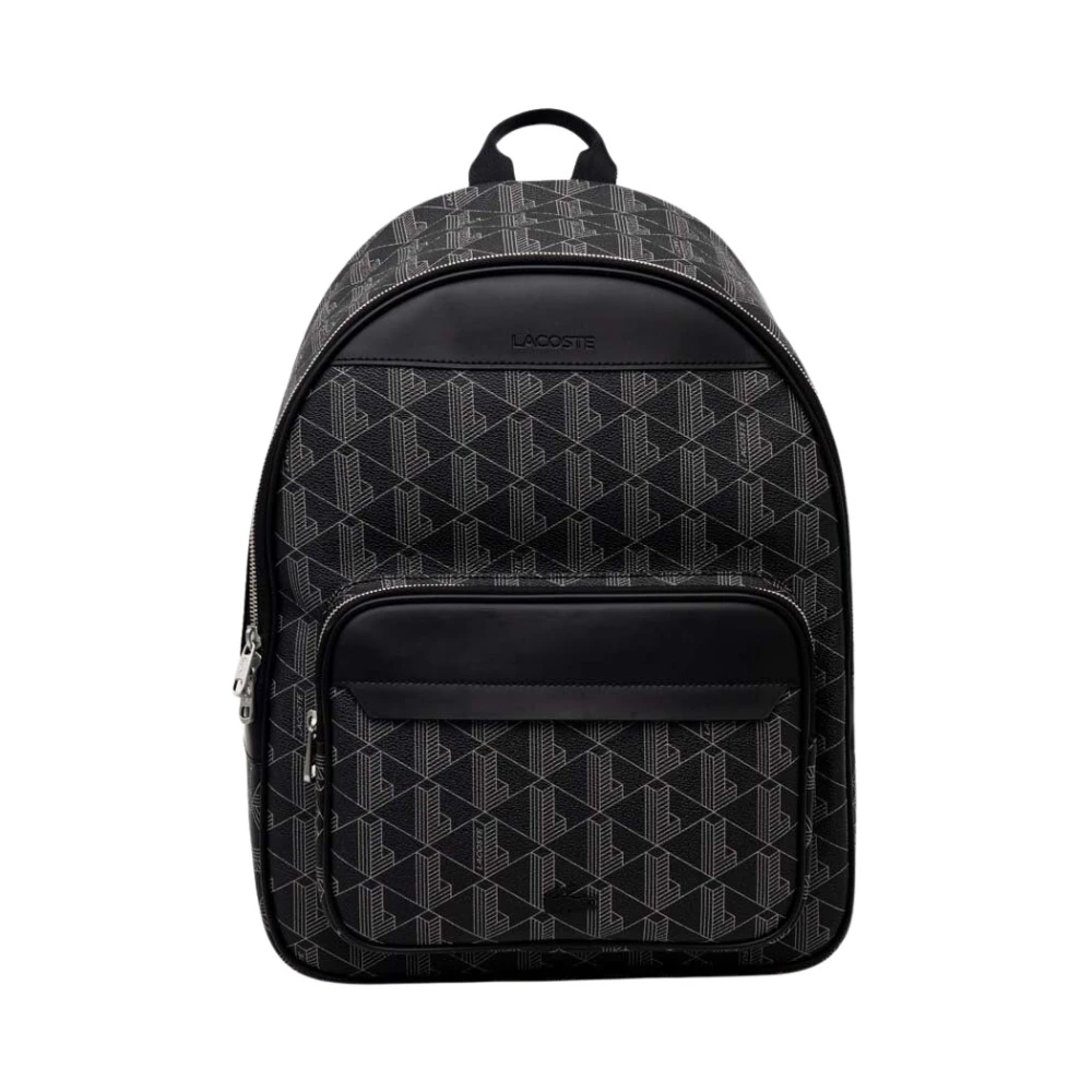 Lacoste Uomo Nero - The Blend Monogram Backpack - Bags - One Size - Immagine 4