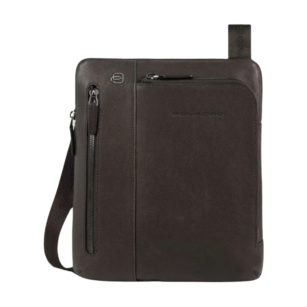 Piquadro Men's Brown Cross Body Bags, One Size, Dark Shoulder Bag For