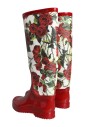red-floral-rubber-knee-high-boots