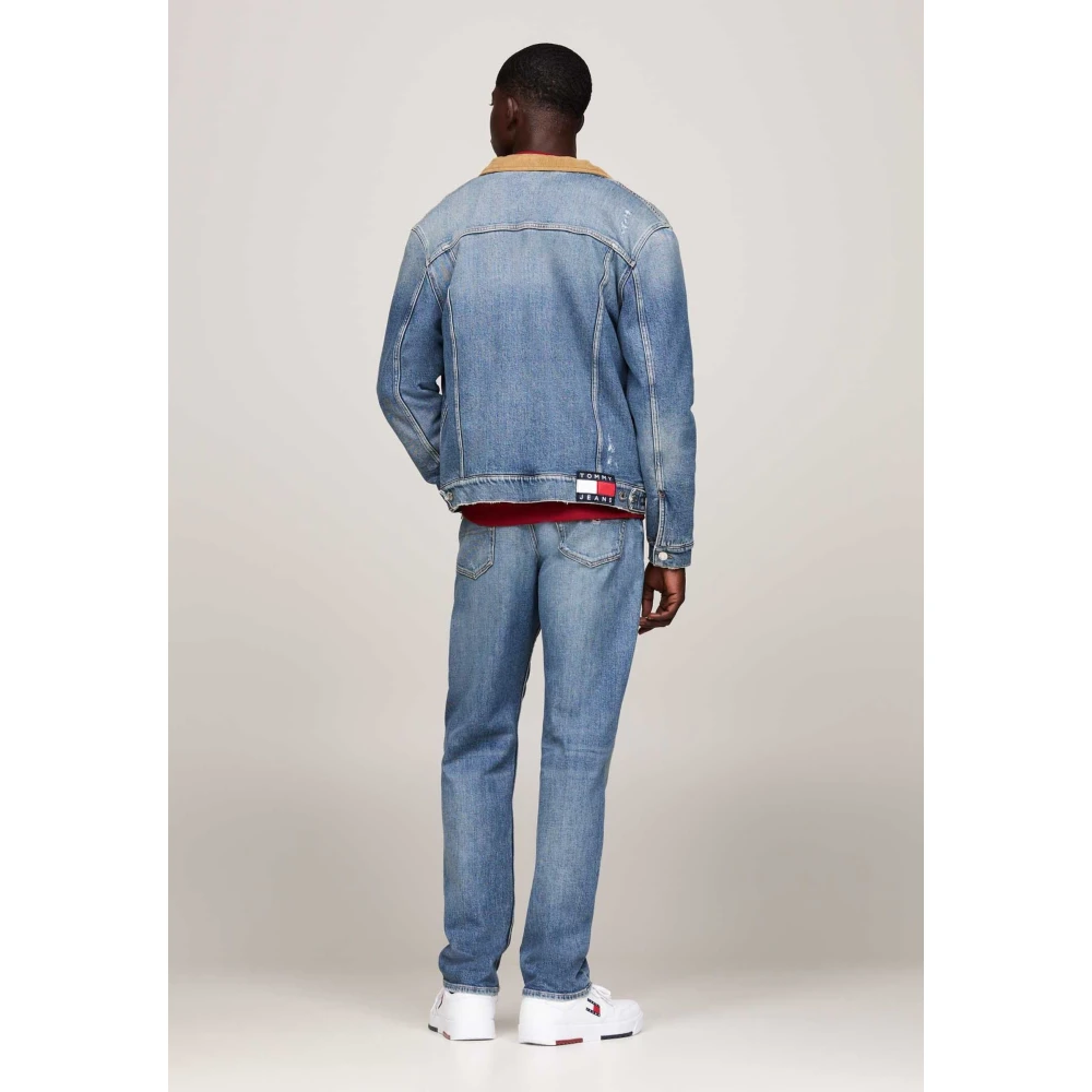Tommy Hilfiger Denim Jassen met Contrast Kraag Blue Heren