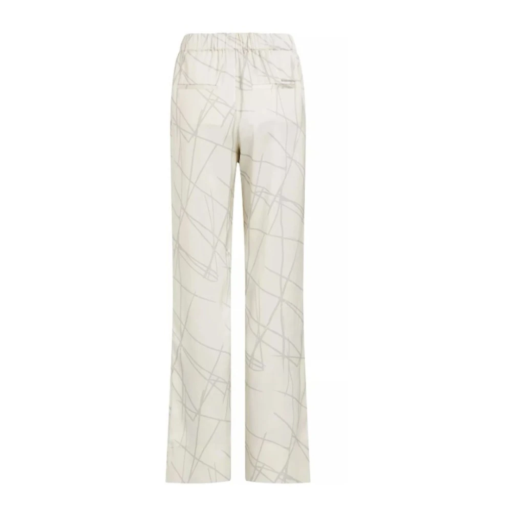 Calvin Klein Glanzende Satijnen Pyjamabroek voor Vrouwen Beige Dames