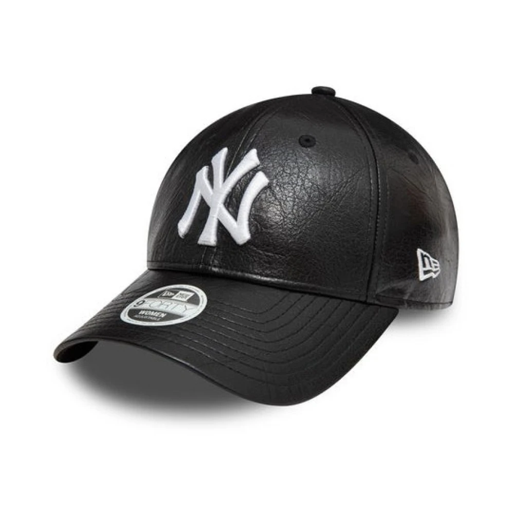 new era Yankees Gerimpeld PU Pet Black Dames