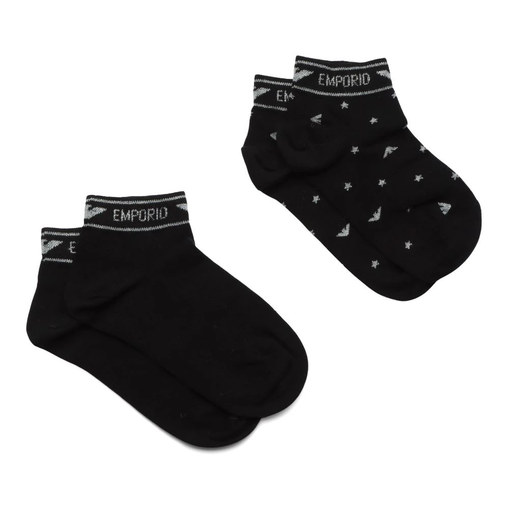 Emporio Armani Set met korte sokken en logo print Black Dames