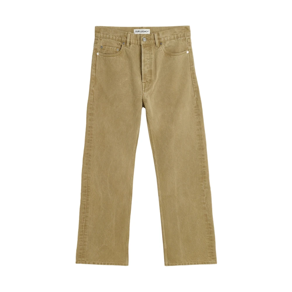 Our Legacy Zand Beige Klassieke Vijf-Pocket Jeans Beige Heren
