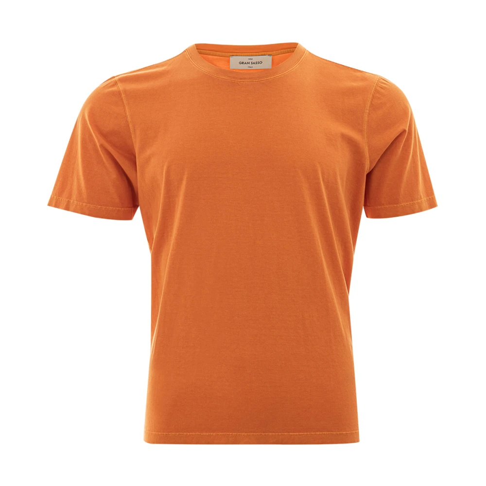 Gran Sasso Oranje Katoenen T-Shirt Orange Heren