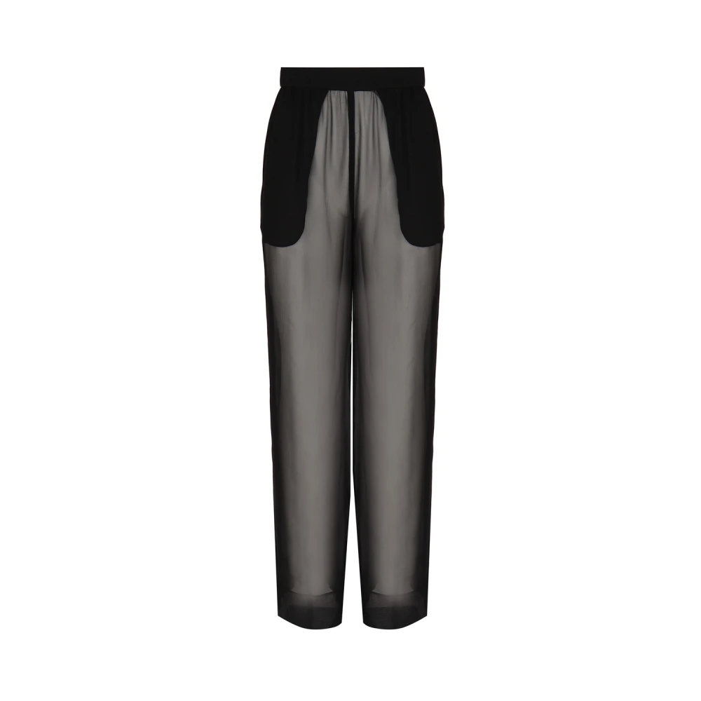 Saint Laurent Women's Black Straight Trousers