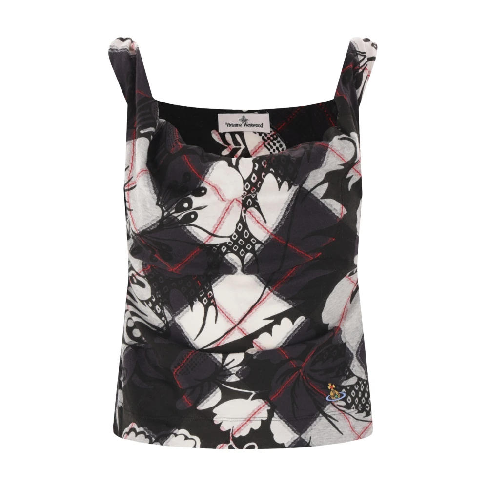 Vivienne Westwood Bloemen Argyle Mouwloze Top Multicolor Dames