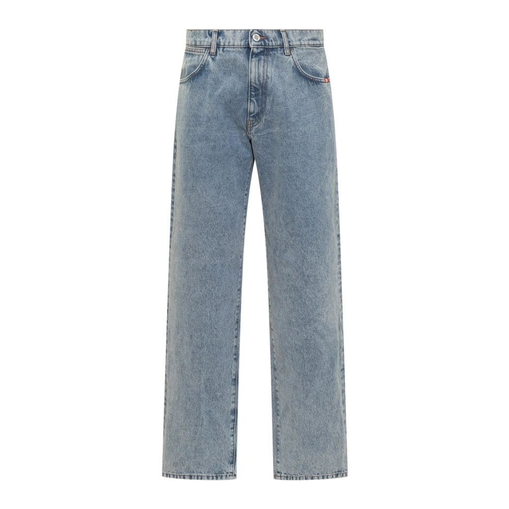 Amish Straight Jeans Blue Heren