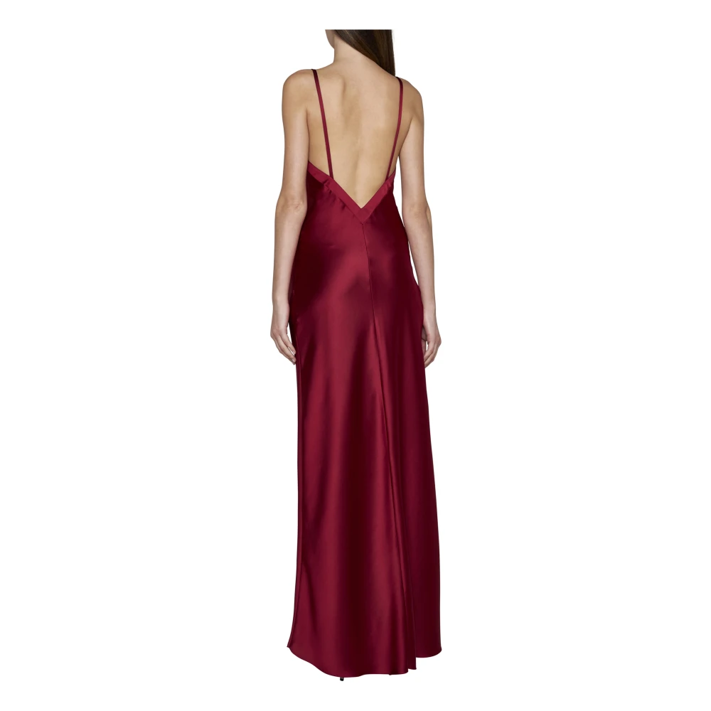 Blanca Vita Bordeaux Jurken met Schuine Zoom Red Dames