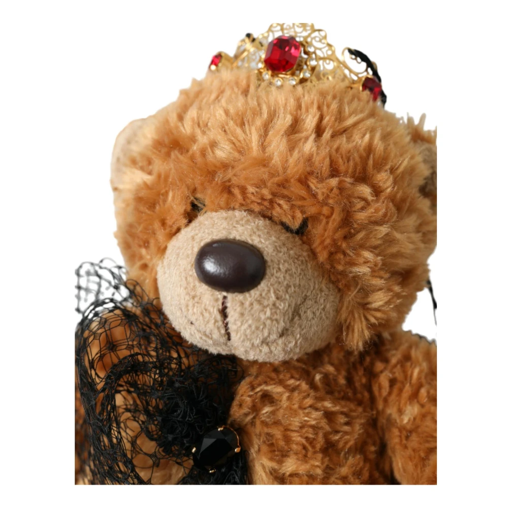 Dolce & Gabbana Kristallen Kroon Teddybeer Haarband Brown Dames