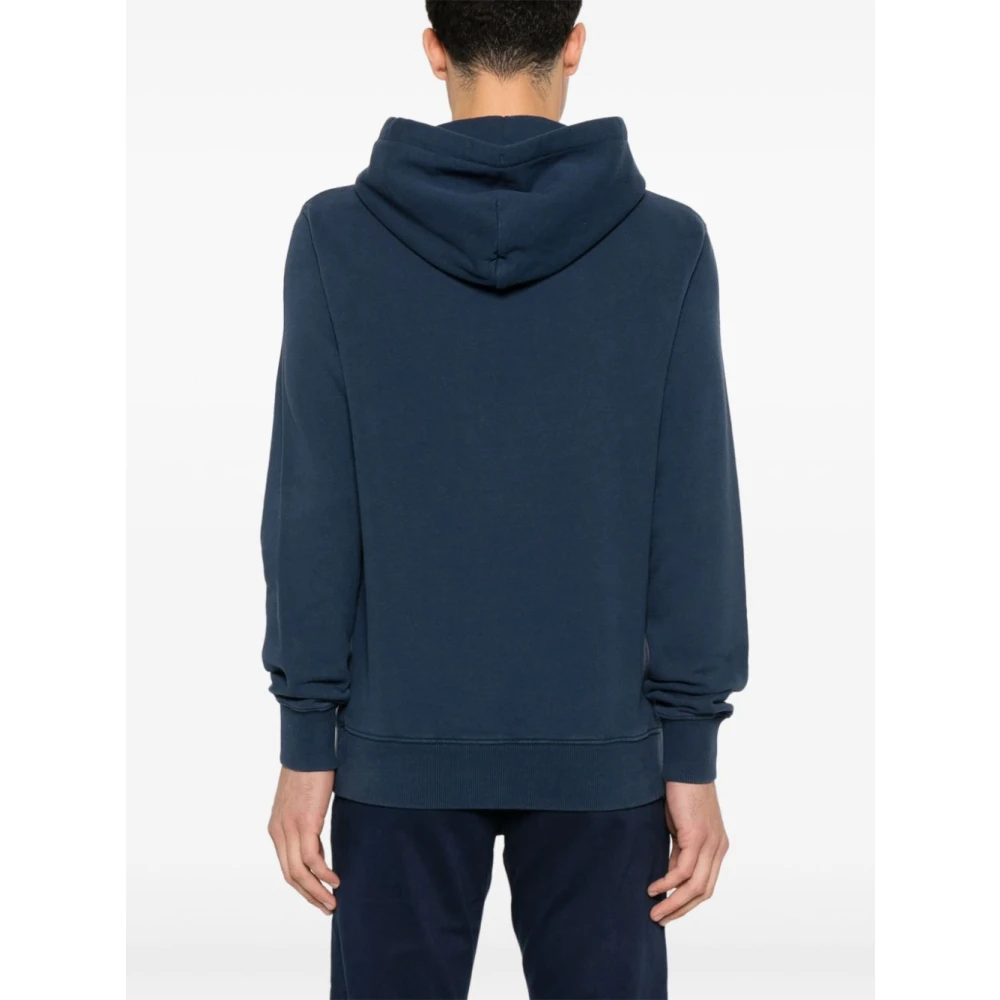 MC2 Saint Barth Blauwe Sweater met Trekkoord Capuchon Blue Heren