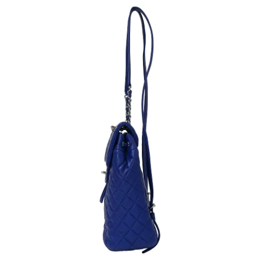 Chanel Vintage Pre-owned Leather chanel-bags Blue Dames