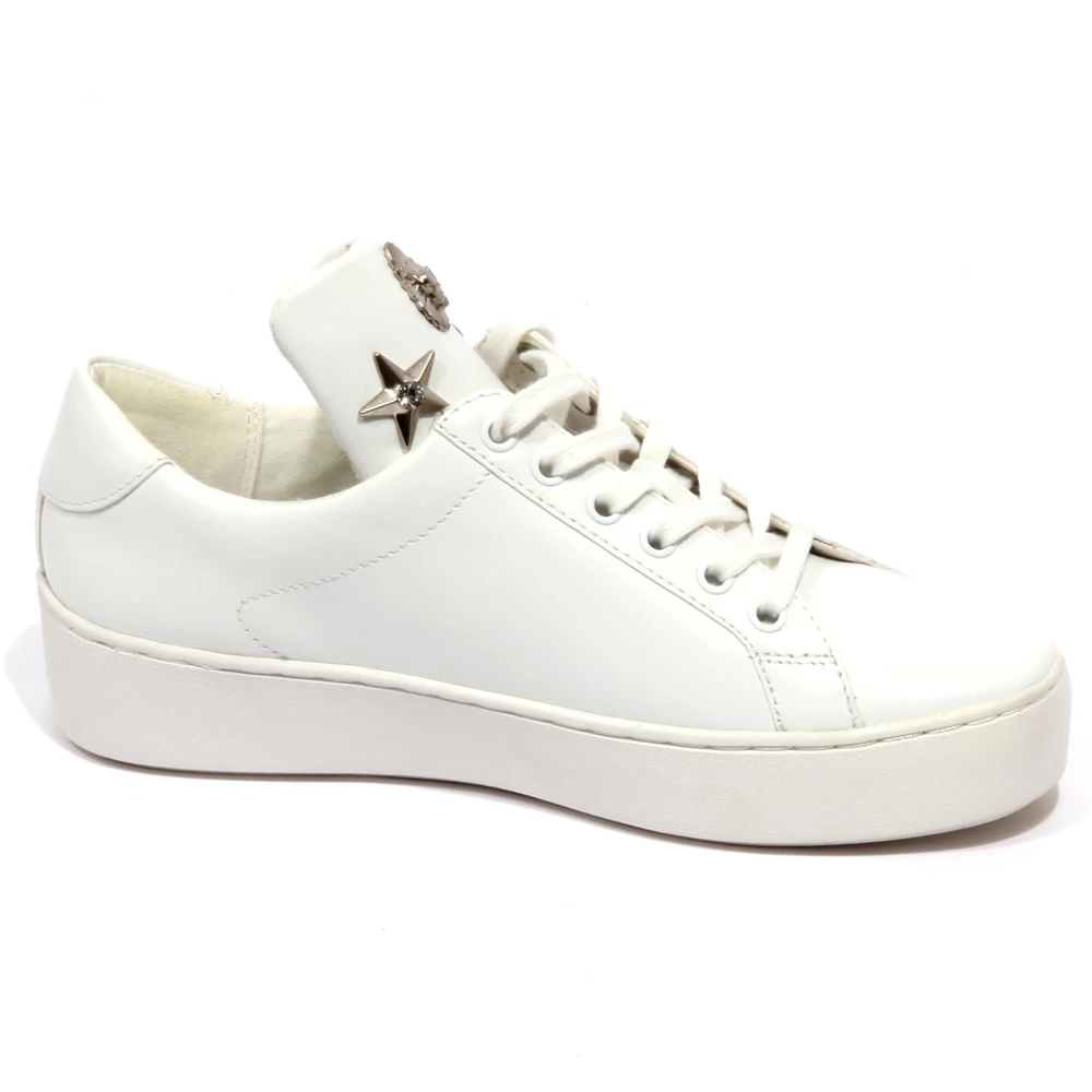 Michael Kors Mindy Lace Up leren sneakers Dames Schoenen Wit