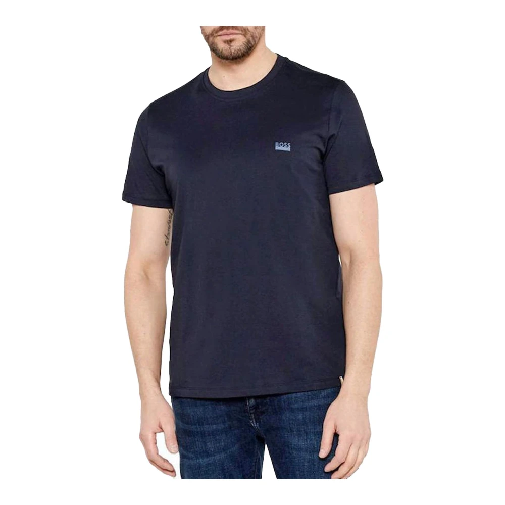 Hugo Mannelijk Blauw Tshirt Mc Logo Coton