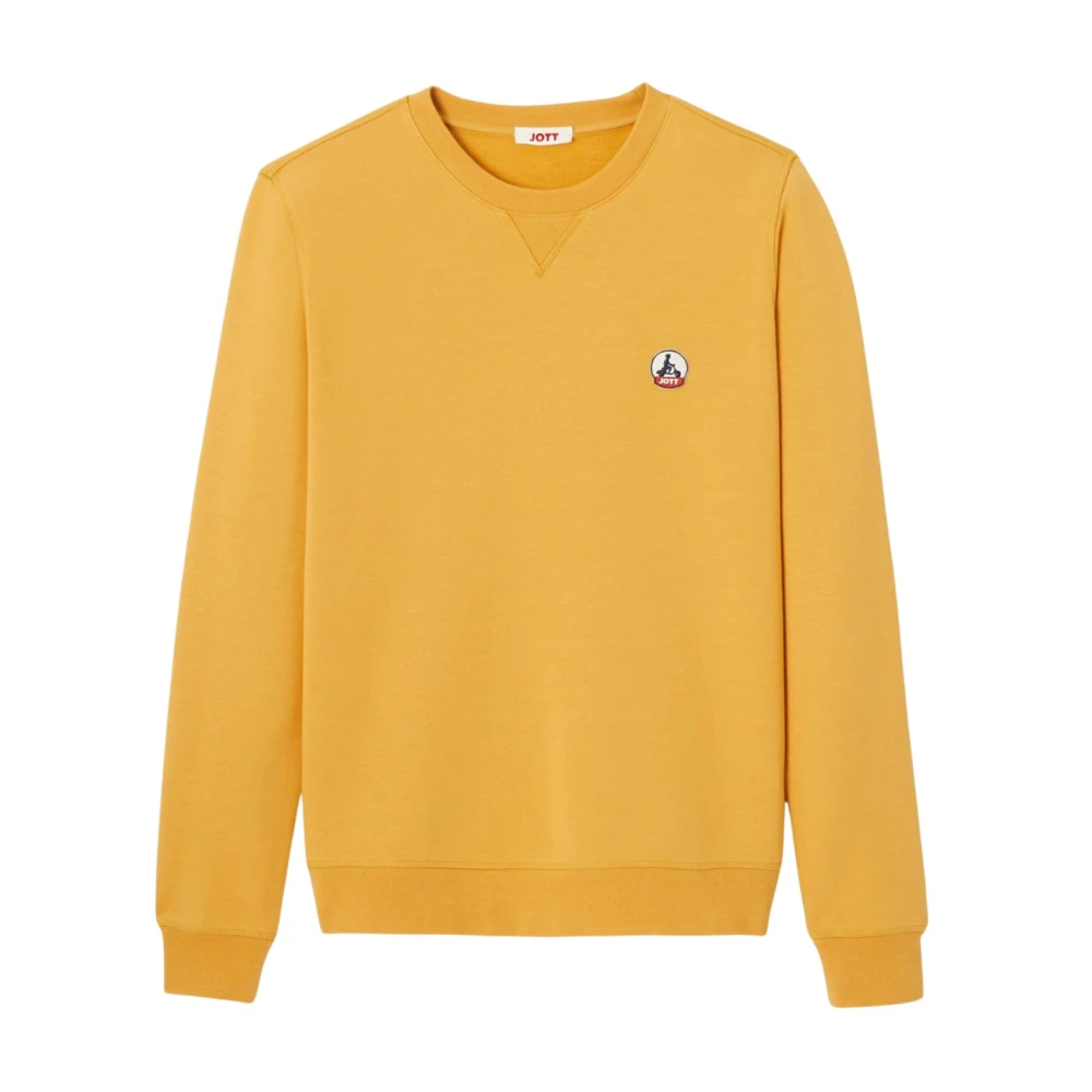 Jott Gele Sweater Ronde Hals Lange Mouw Yellow Heren