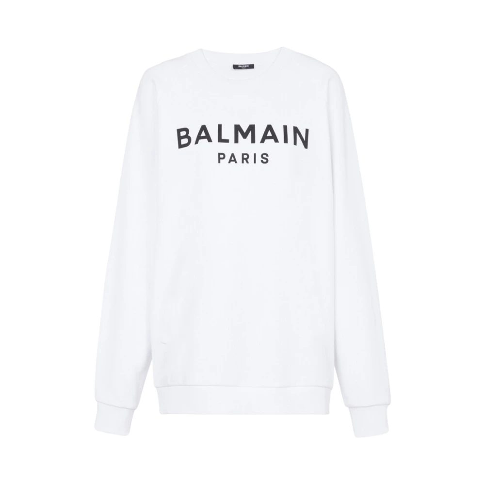 Balmain Klassieke Logo Sweatshirt White Dames