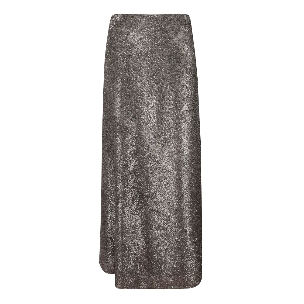 Herno Women's Gray Maxi Skirts, S, Grey Skirts For