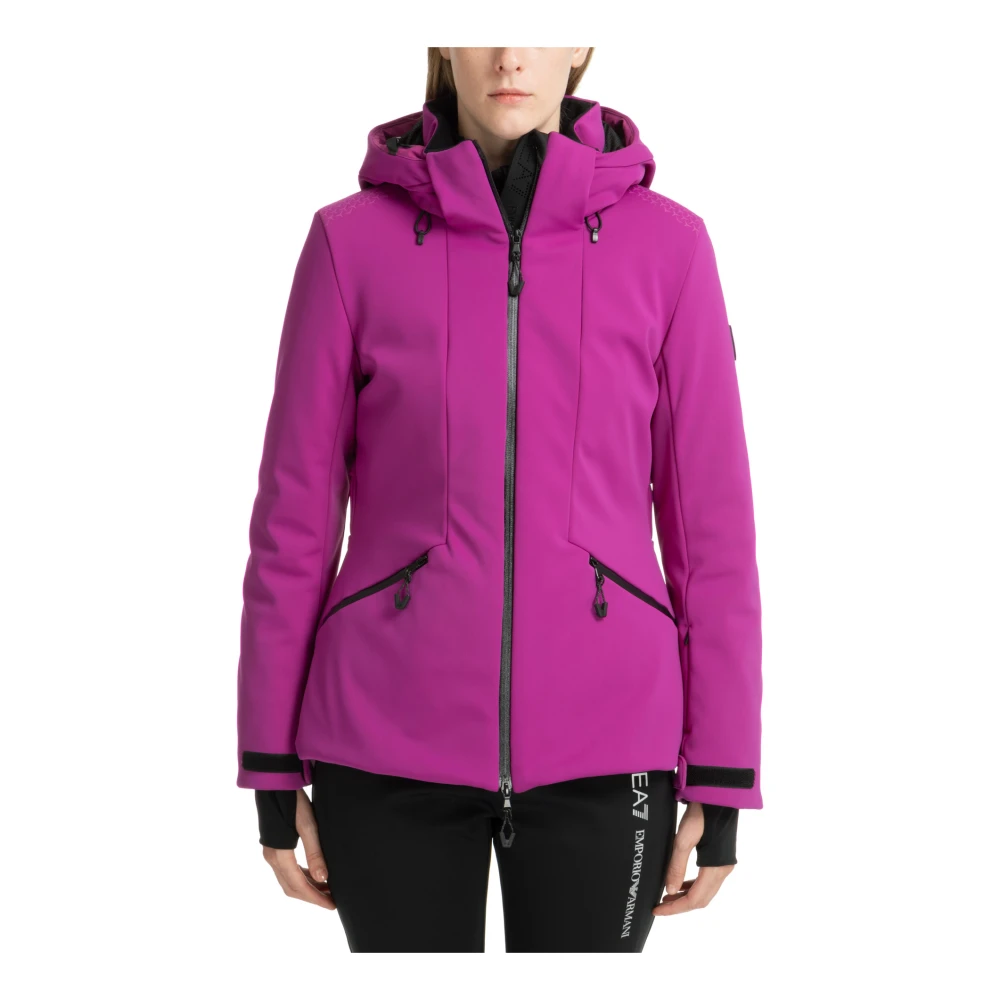 Emporio Armani EA7 7 Ski Jas met Ritssluiting Purple Dames