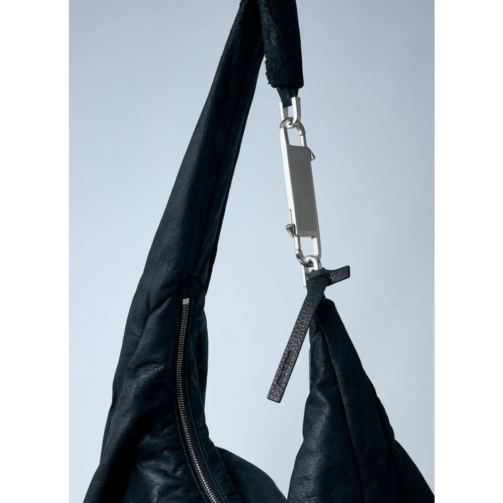 Rick Owens Suède Schoudertas Black Heren